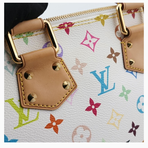 Auth Louis Vuitton Murakami Alma White Multi Color Monogram Bag Collectors Grade - Picture 9 of 10